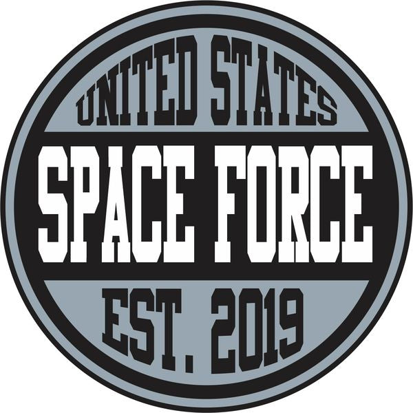 United States Space Force Round Sticker