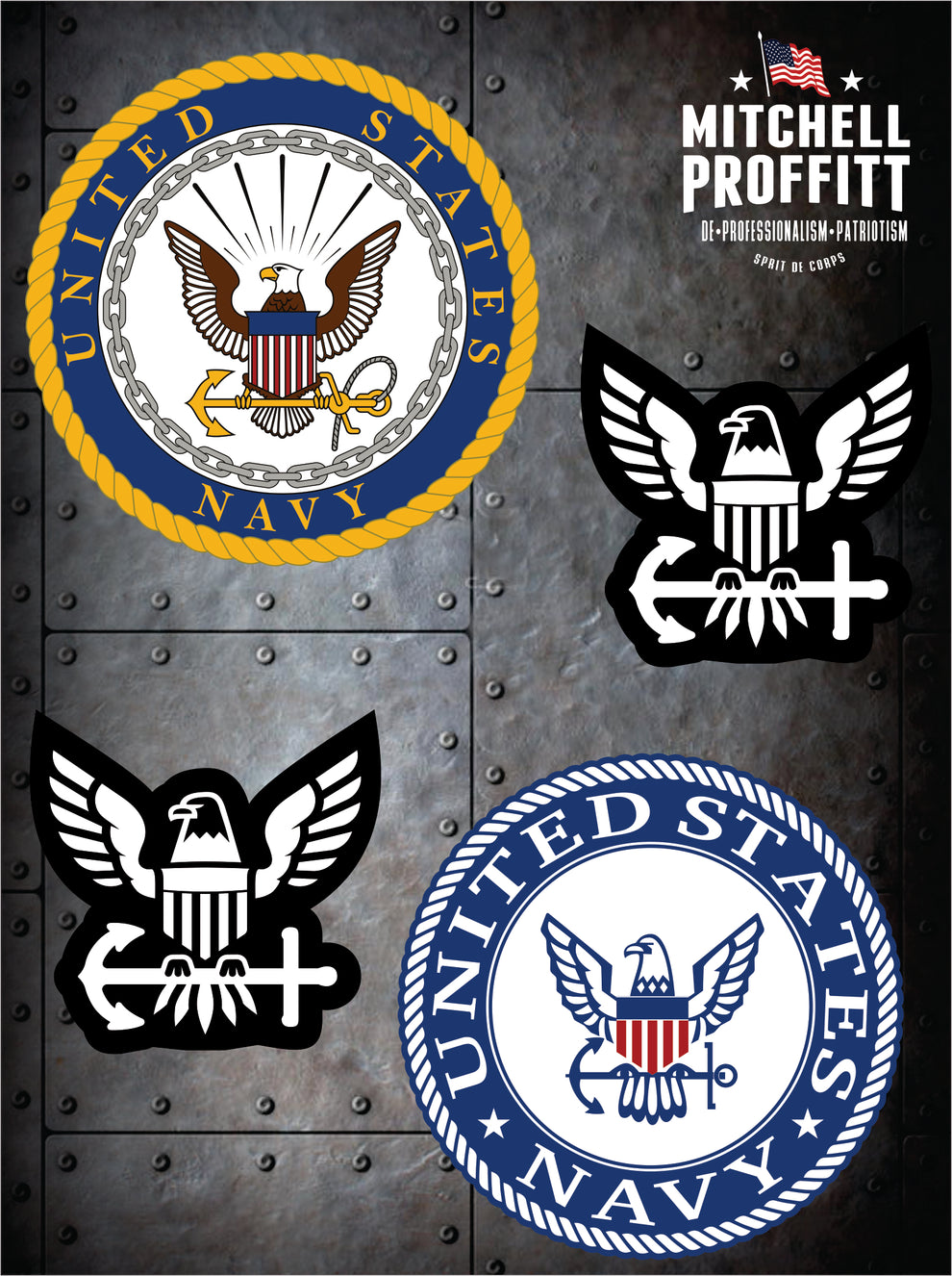 U.S. Navy on Sticker Sheet – Honor Country