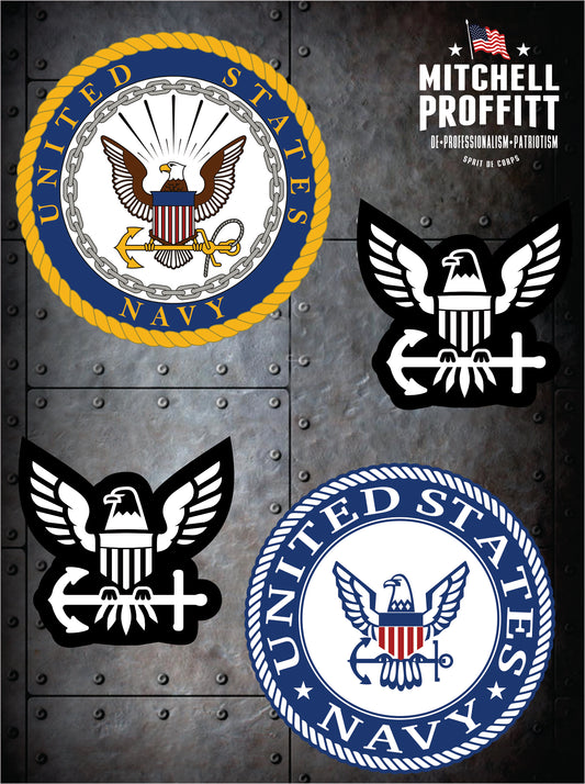 U.S. Navy on Sticker Sheet