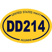 United States Navy DD214 Alumni Oval Sticker