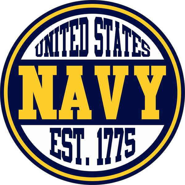 United States Navy Est. 1775 Round Sticker