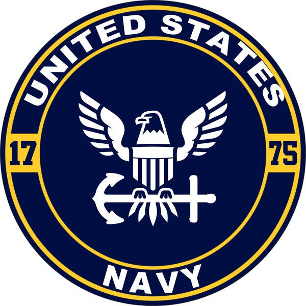 United States Navy 1775 Round Sticker