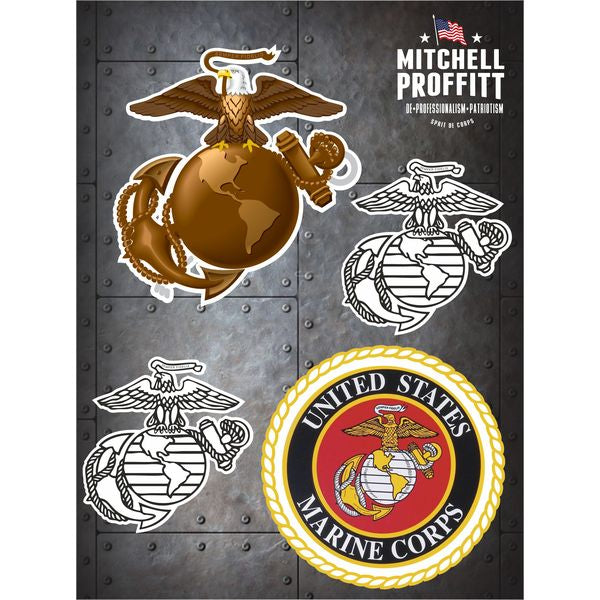 Marine Corps Sticker Sheet Sticker