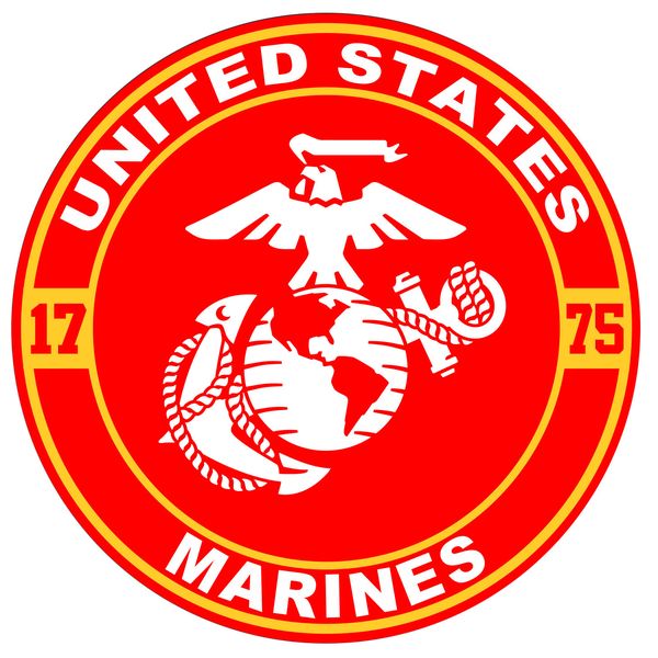 United States Marines Eagle Globe and Anchor 1775 Round Sticker