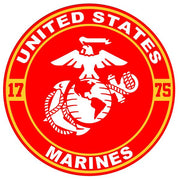 United States Marines Eagle Globe and Anchor 1775 Round Sticker