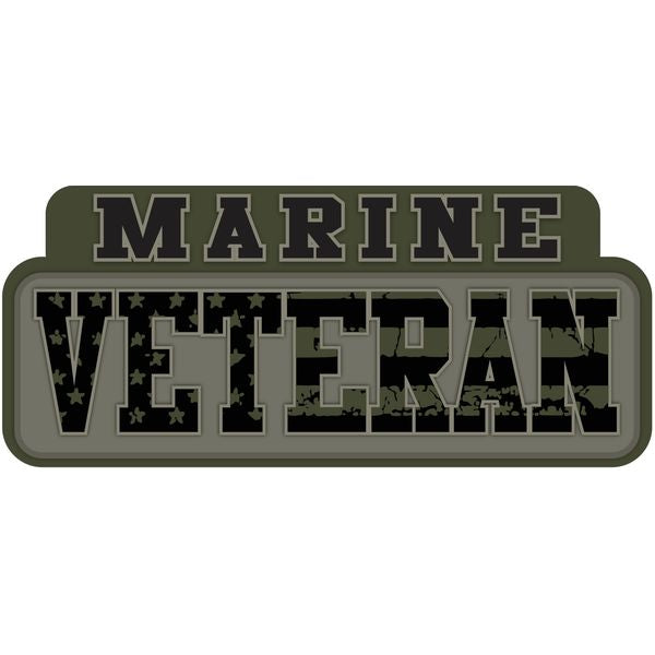 Marine Veteran Camo Sticker