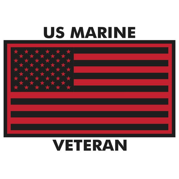 U.S. Marine Veteran American Flag Decal