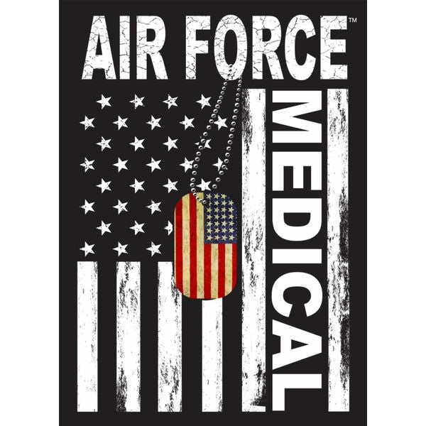 Air Force Medical Flag with Dog Tags Sticker