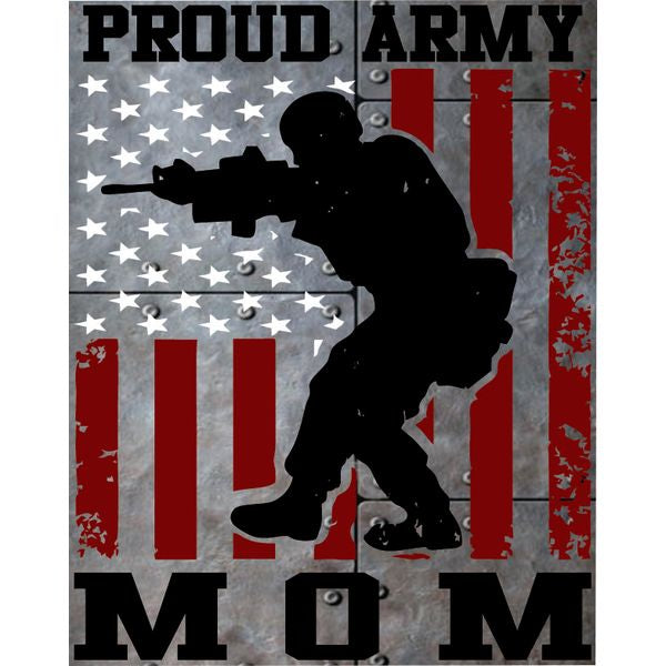 Proud Army Mom with Soldier Sticker