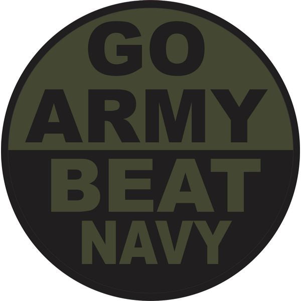 Go Army Beat Navy Round Sticker