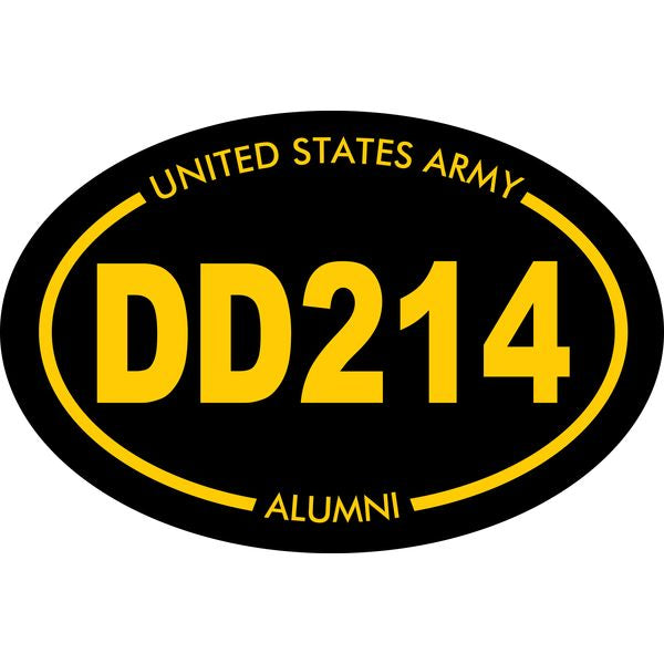 United States Army DD214 Alumni Oval Sticker