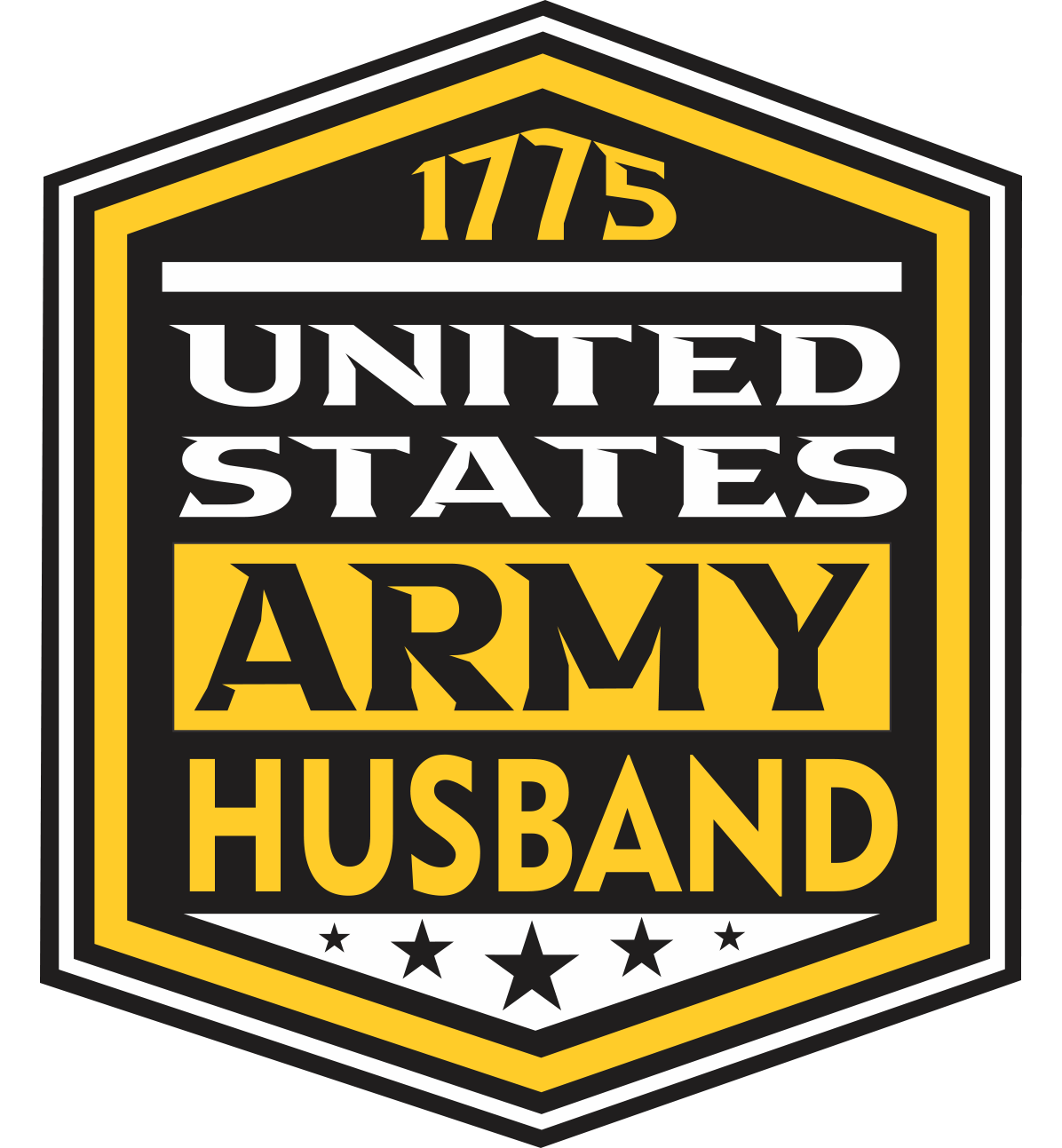 United States Army Husband 1775 Sticker
