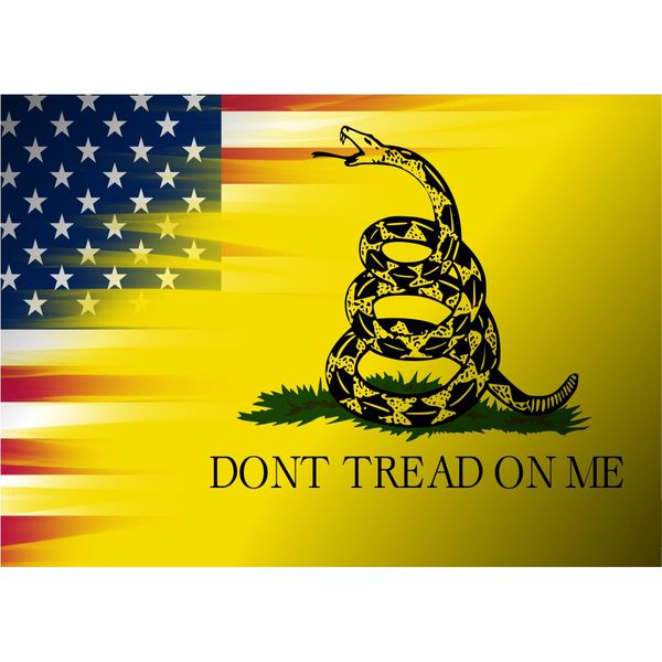 Don't Tread on Me Flag 2.5"x3.5" Sticker