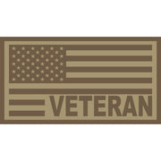 VETERAN within Desert American Flag 2.5"x3.5" Sticker