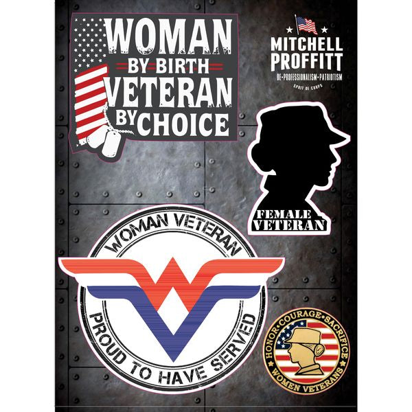 Woman Veteran Sticker Sheet Sticker