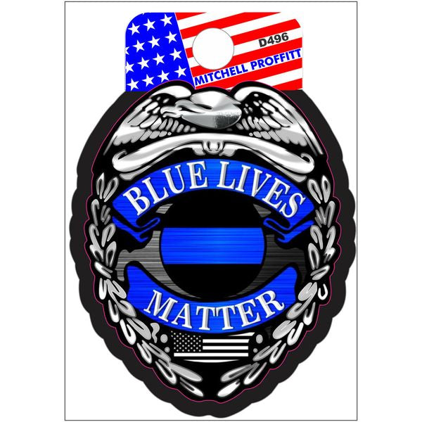 "Blue Lives Matter" Police Badge Sticker