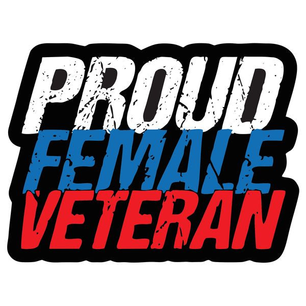 Proud Female Veteran Sticker