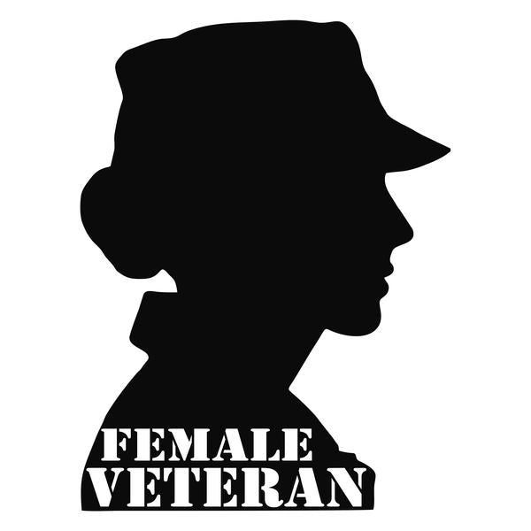 Female Veteran Silhouette Sticker