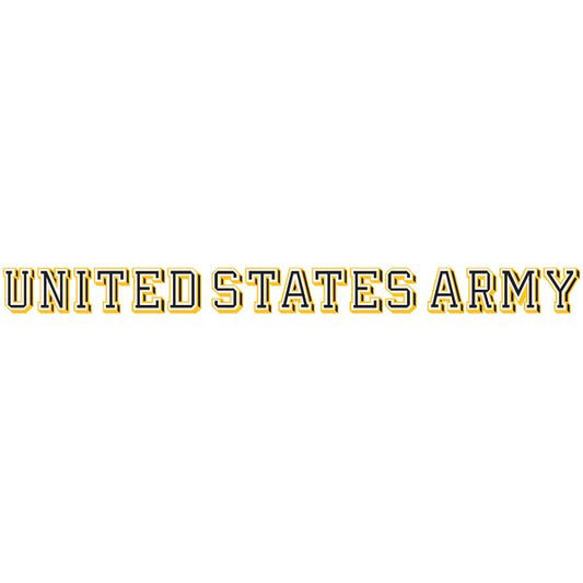 United States Army in Black, Gold and White Window Strip Decal