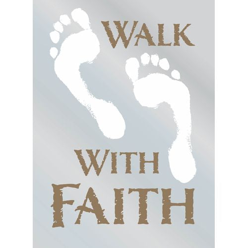 Walk with Faith Footprint Decal