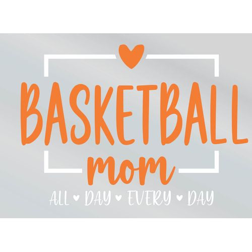 Basketball Mom Orange Decal