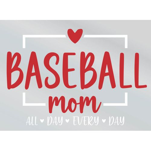 Baseball Mom Red Decal