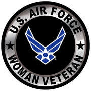 U.S. Air Force Symbol Woman Veteran Sticker