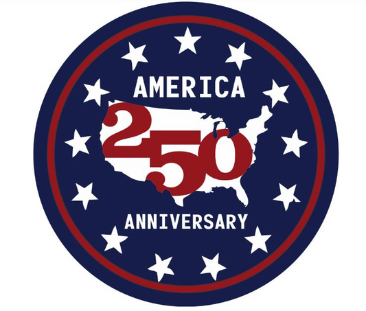 Mylar Decal - America 250th Anniversary Circle Design
