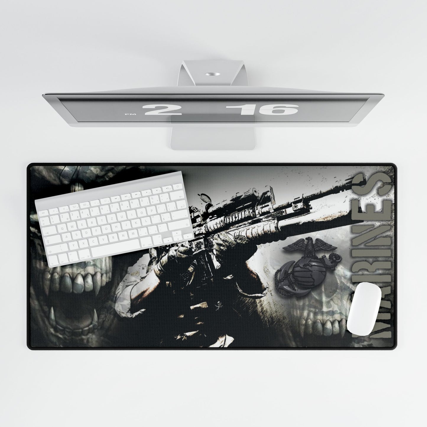 USMC EGA and Skull Design Desk Pad