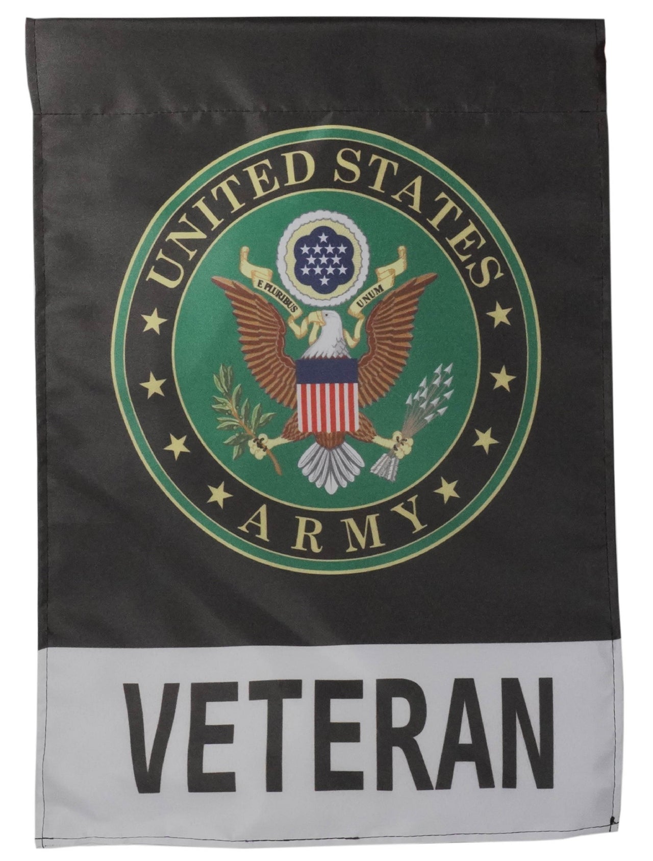 Veteran with US Army Crest 12" x 18" Garden Flag