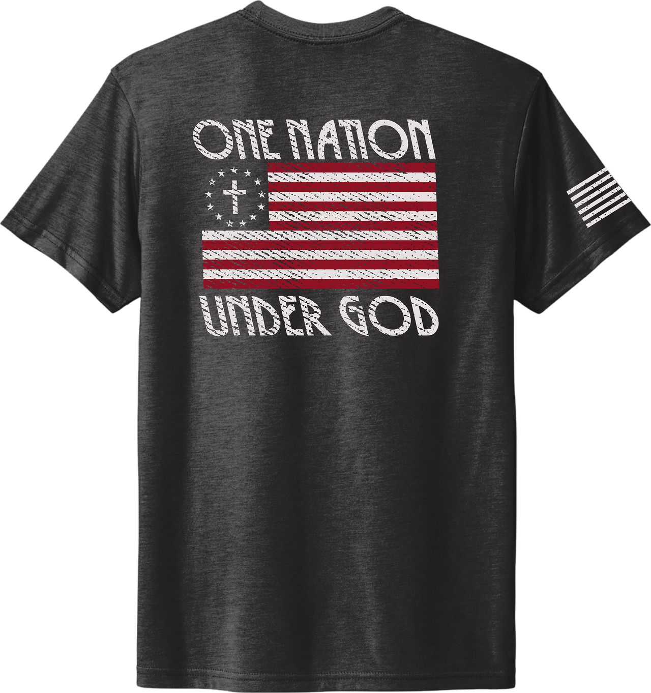 One Nation Under God Design on Vintage Heavy Metal T-Shirt