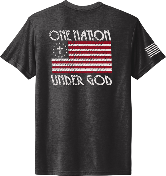 One Nation Under God Design on Vintage Heavy Metal T-Shirt