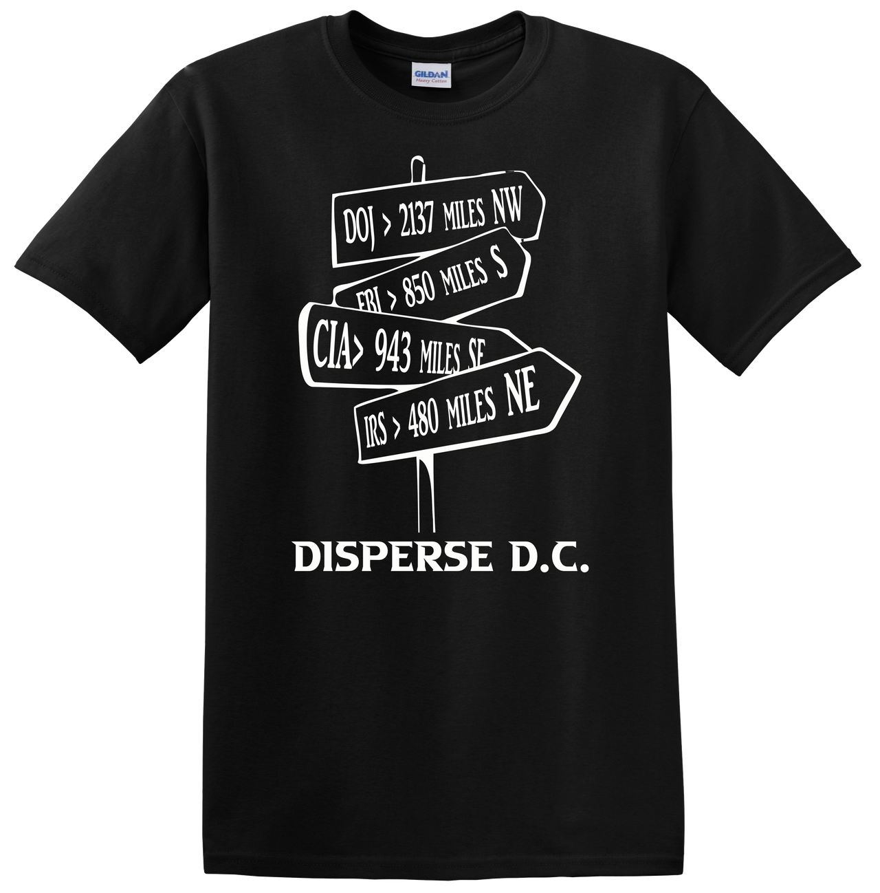 DISPERSE D.C. ON BLACK T-Shirt