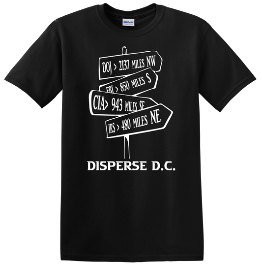 DISPERSE D.C. ON BLACK T-Shirt
