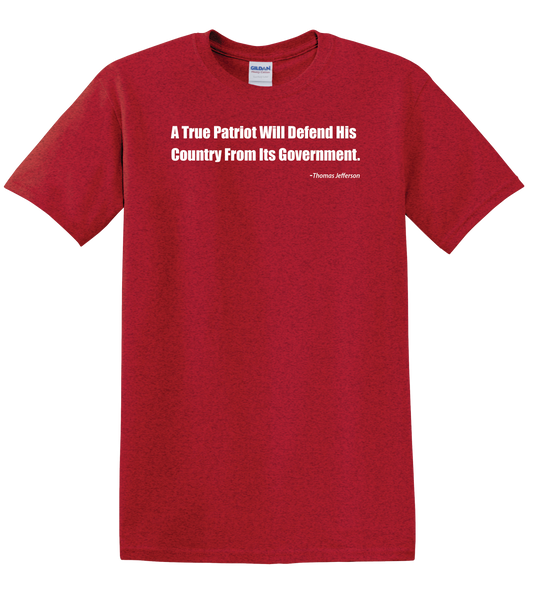 Thomas Jefferson Quote on Red T-Shirt