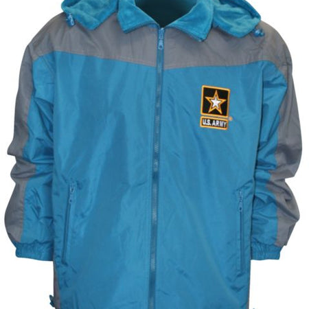 US Army Fleece Jacket, Reversible - TEAL