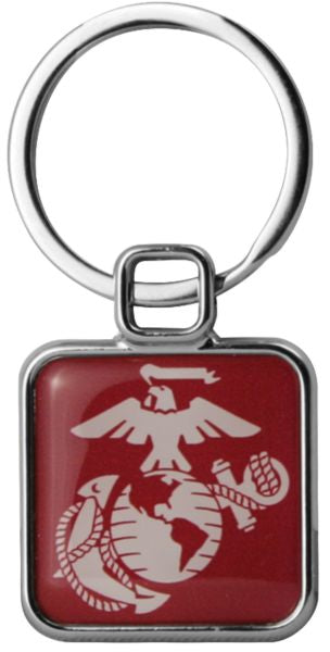 US Marine Corps USMC Square Key Chain Ring