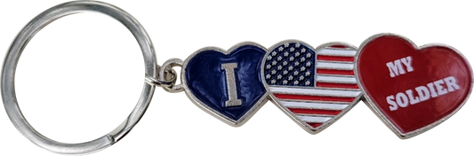 I Love USA (My Soldier) Key Tag
