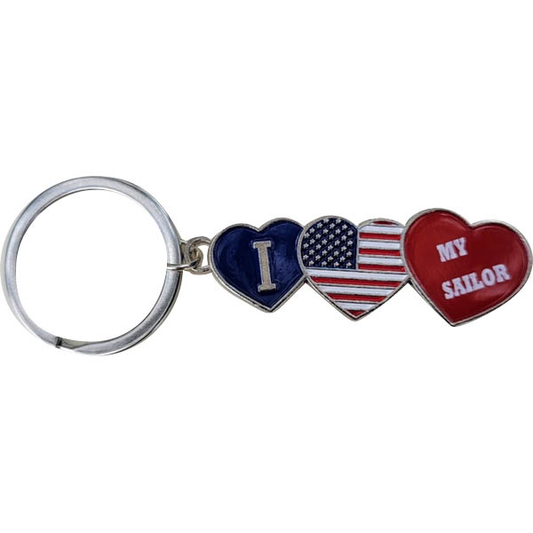 I Love USA (My Sailor) Key Tag