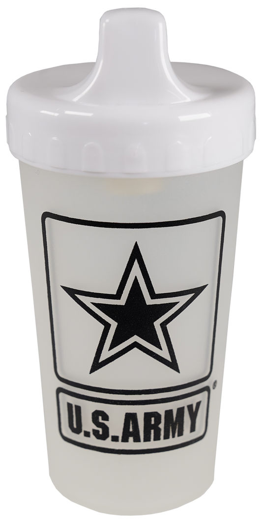 U.S. Army Star on 9 oz. Clear Sippy Cup