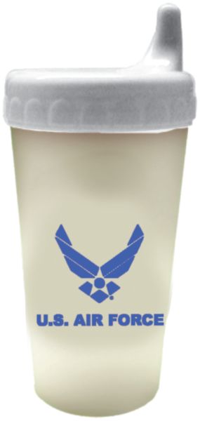 U.S. Air Force on 9 oz. Clear Sippy Cup