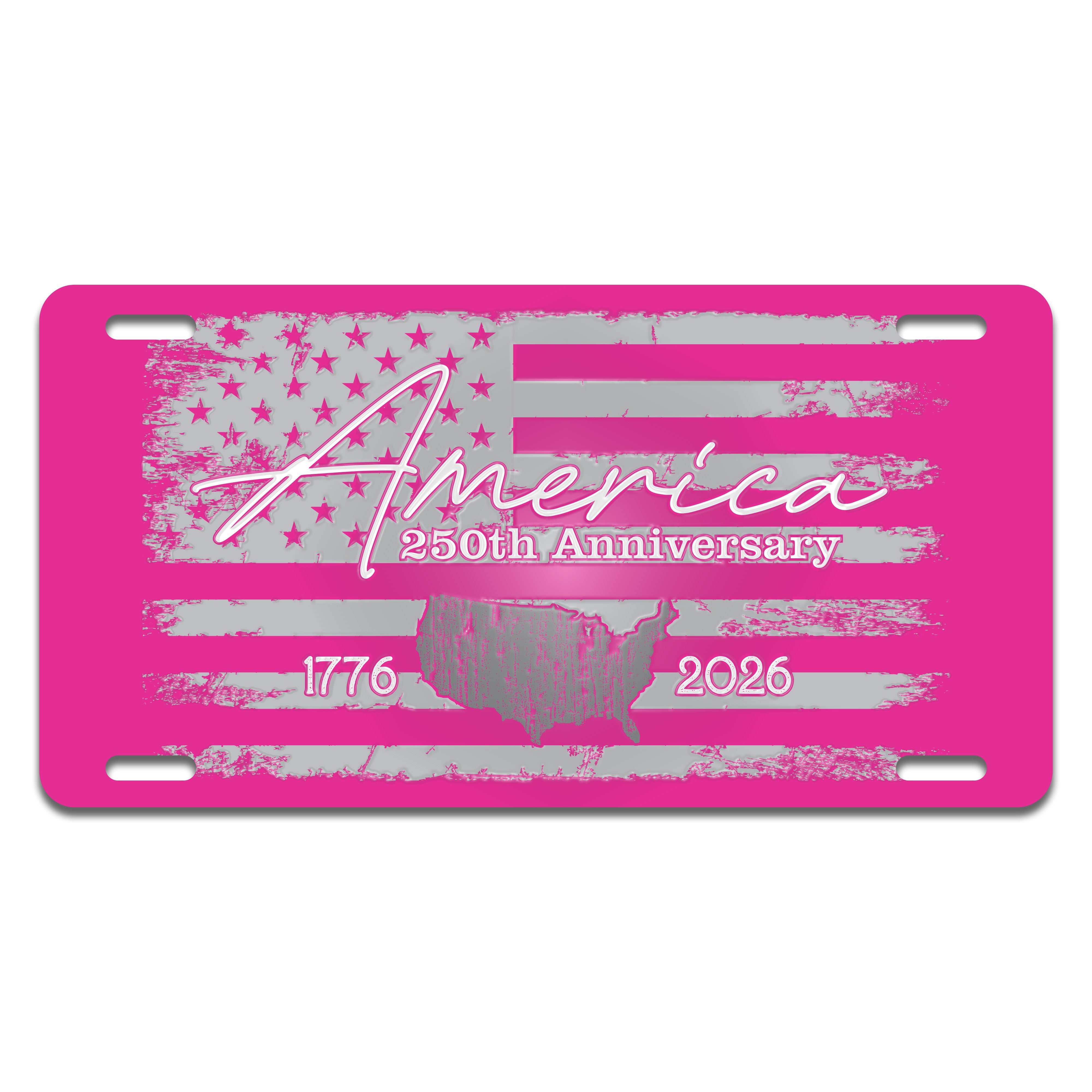 Autotag - America 250th Anniversary 1776 - 2026 Pink License Plate ...