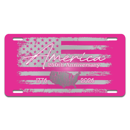 Autotag -  America 250th Anniversary 1776 - 2026 Pink License Plate