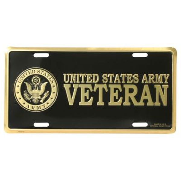 Army License American Flag Patriotic Embossed Aluminum Automotive License Plate. Made In The USA - Our Future Nation Us Army License Plate - Foto 2
