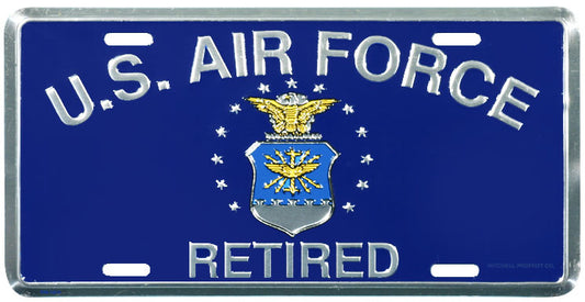 US Air Force Retired License Plate (Old Style)