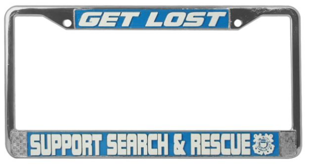 Get Lost Support Search and Rescue License Plate Frame