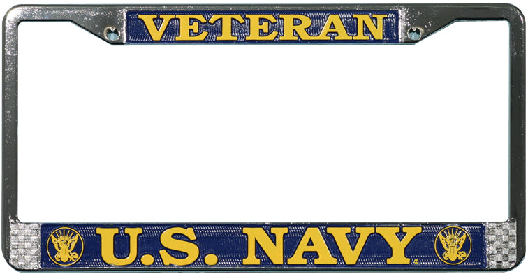 United States Navy Veteran License Plate Frame