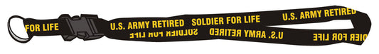 U.S. Army Retired Soldier For Life Removable Clasp Lanyard