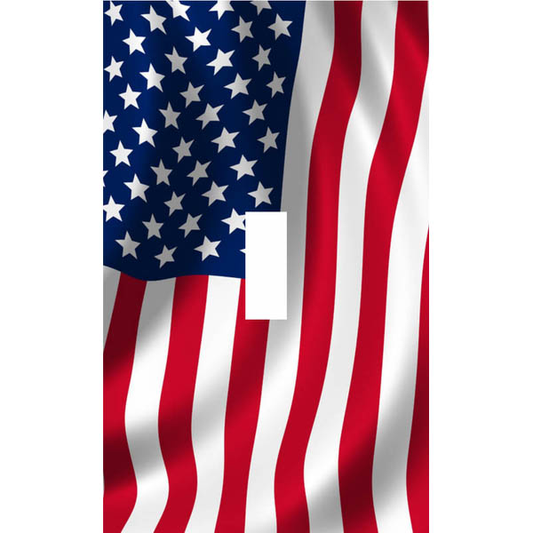 American Wavy Flag on Light Switch Panel