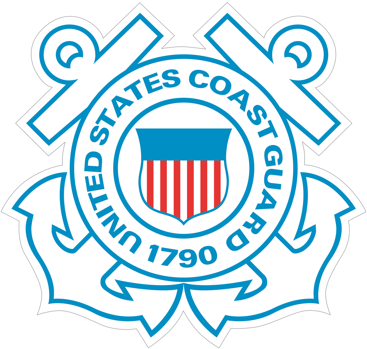 US Coast Guard Crest Auto Magnet 12"